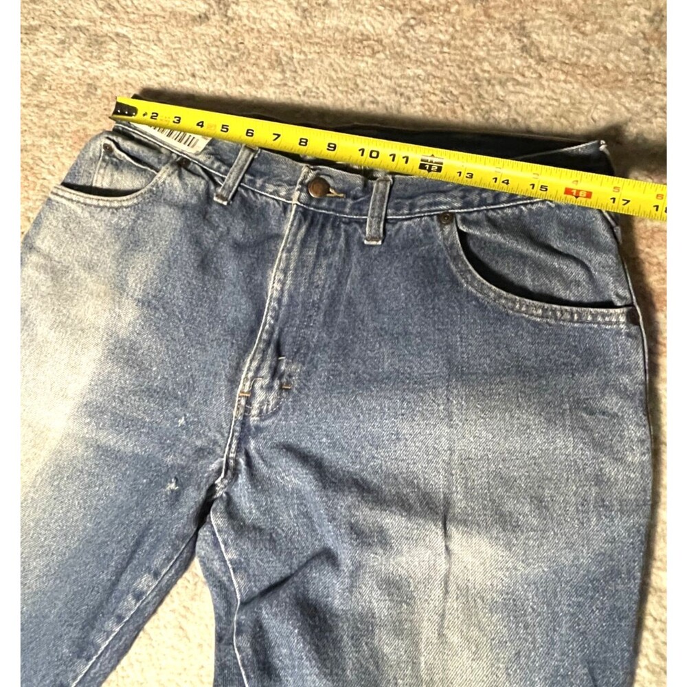 Reed Double Knot Jeans Womens 36x30 Blue Raw‎ Hem Cropped Western Work Wear - Picture 3 of 9